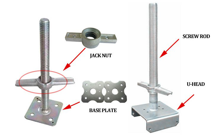 What Is The Difference Between Scaffolding U Head And Jack Base