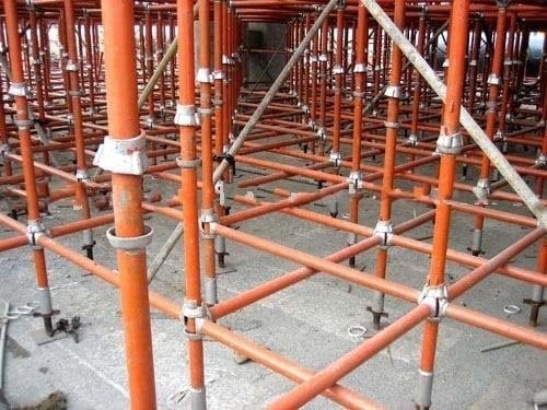 Ground-type scaffolding construction plan